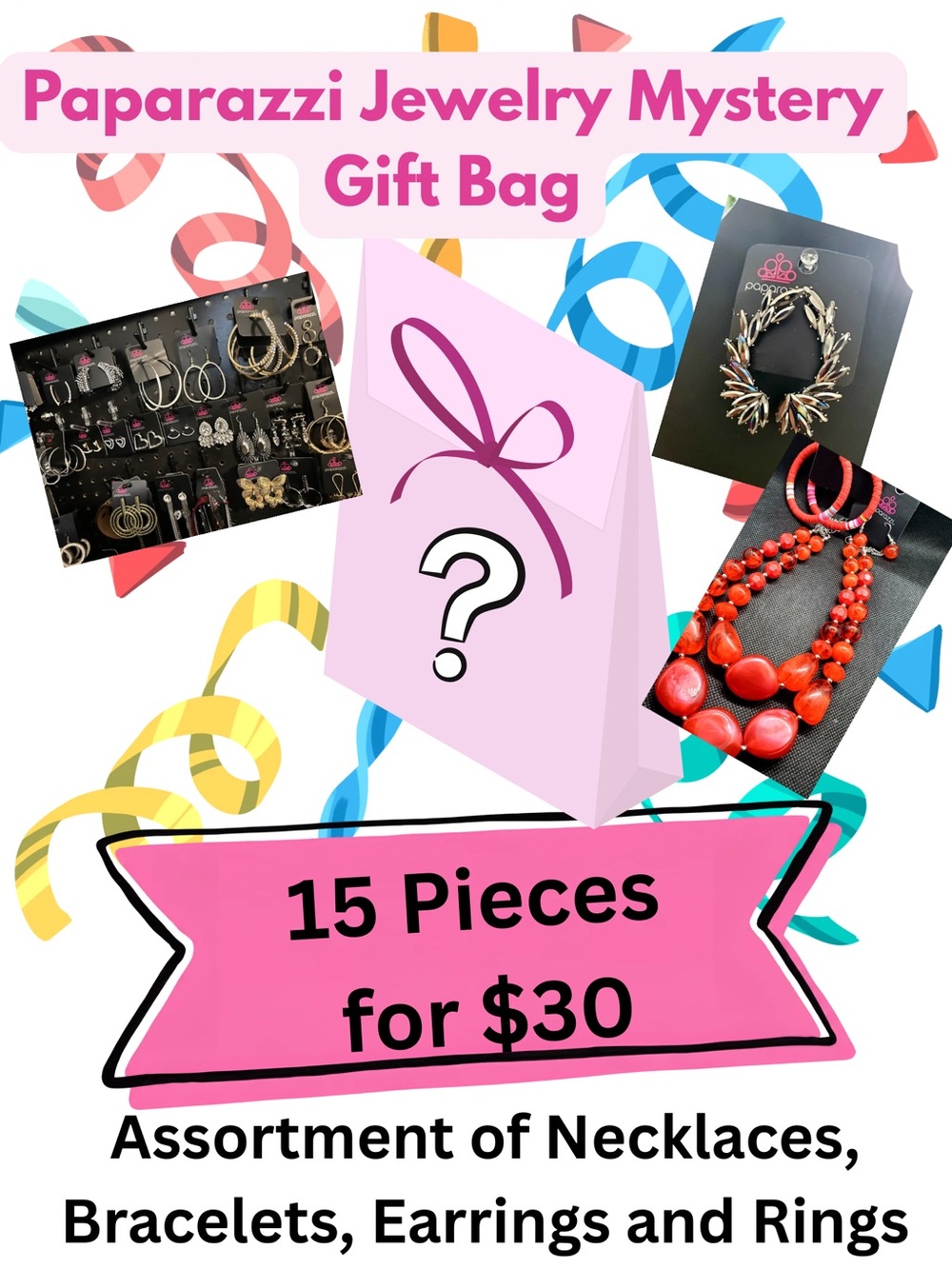 paparazzi Red and Pink Jewelry Mystery Bundle